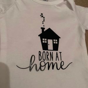 born at home onesie home birth organic